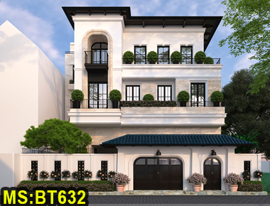 Ai cũng trầm trồ với mẫu biệt thự mái nhật 3 tầng hiện đại 15x25m có tầng hầm