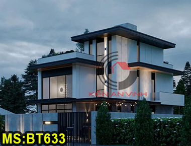 Mẫu biệt thự hiện đại 2 tầng mái bằng: Tinh tế trong từng đường nét