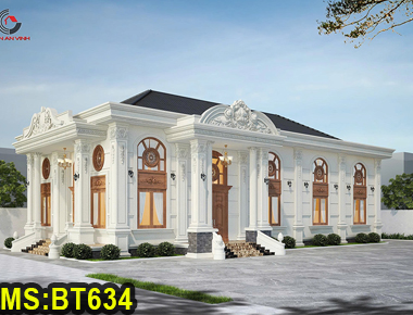 Biệt Thự 1 Tầng 1 Lửng Tân Cổ Điển: Sang Trọng và Tiện Nghi