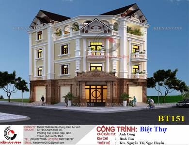 Biệt thự 4 tầng bán cổ điển đẹp